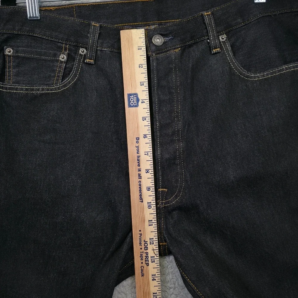 Levis 501 Jeans Mens 38x32‎ Black Straight Original Fit Button Fly Denim 36x28